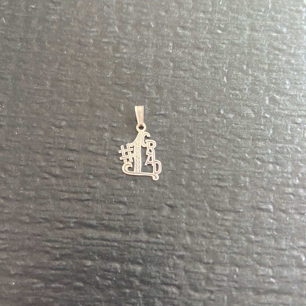 #1Grad sterling silver charm